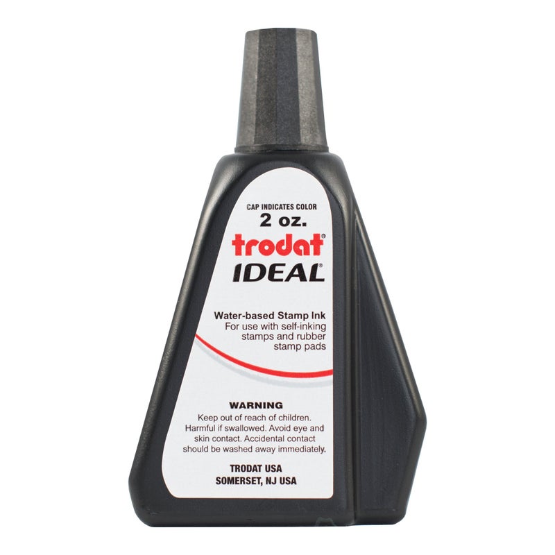 Trodat AS-TRO52734 Ideal Premium Replacement Ink for Use with Most Self Inking and Rubber Stamp Pads, 2 oz., Black